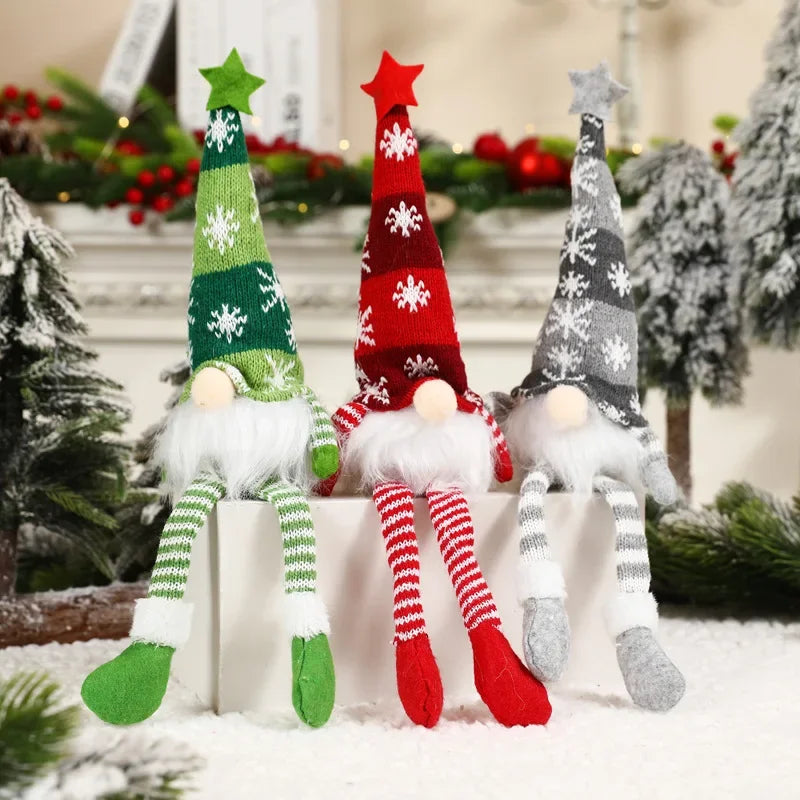 Christmas Faceless Doll Gnome Ornaments LED