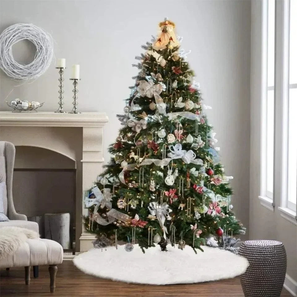 Christmas Tree Skirts White Plush Mat Navidad