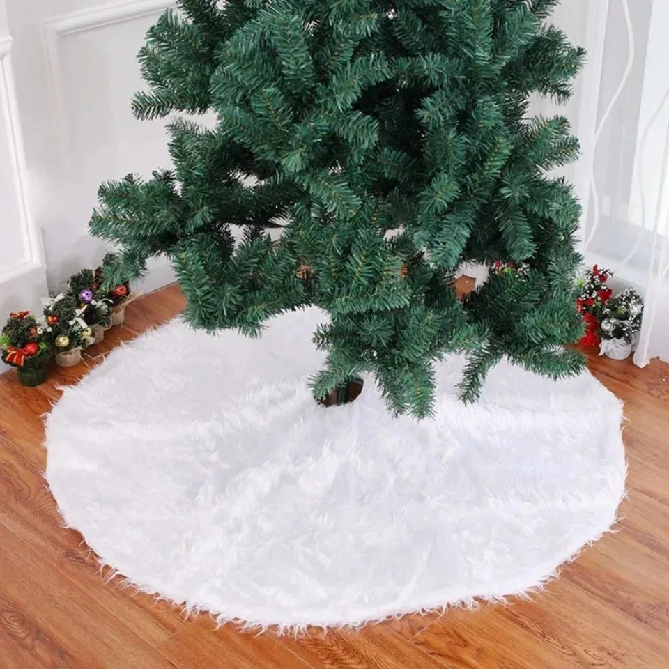 Christmas Tree Skirts White Plush Mat Navidad