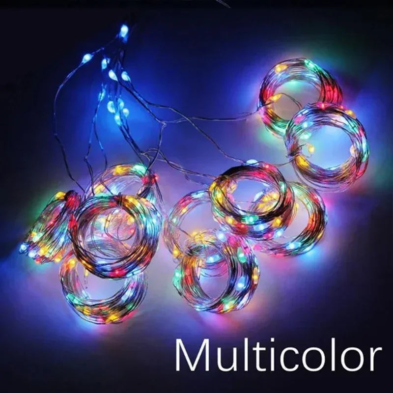 3M LED Curtain String Lights Fairy Decoration USB Holiday Garland Lamp 8 Mode