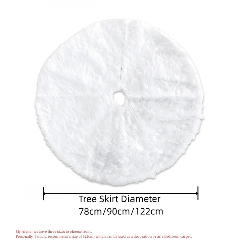 Christmas Tree Skirts White Plush Mat Navidad