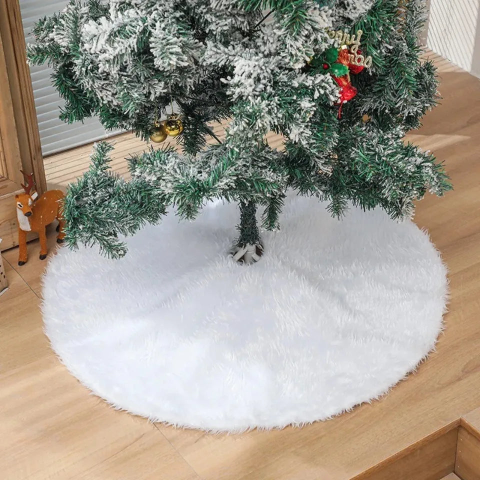 Christmas Tree Skirts White Plush Mat Navidad
