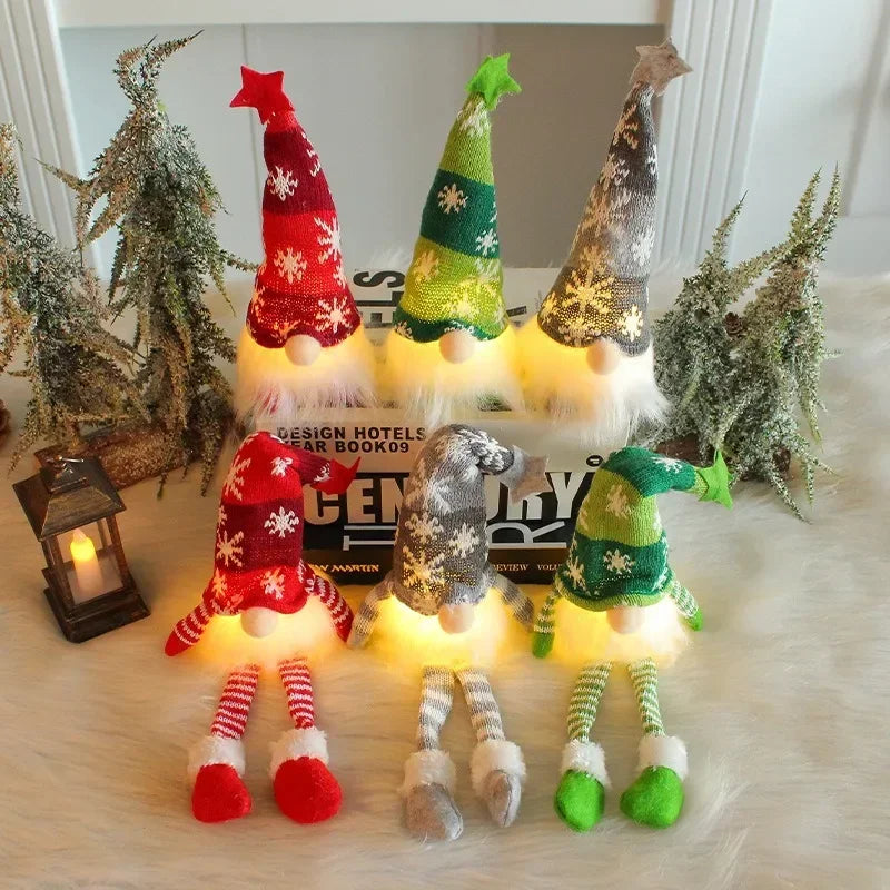 Christmas Faceless Doll Gnome Ornaments LED