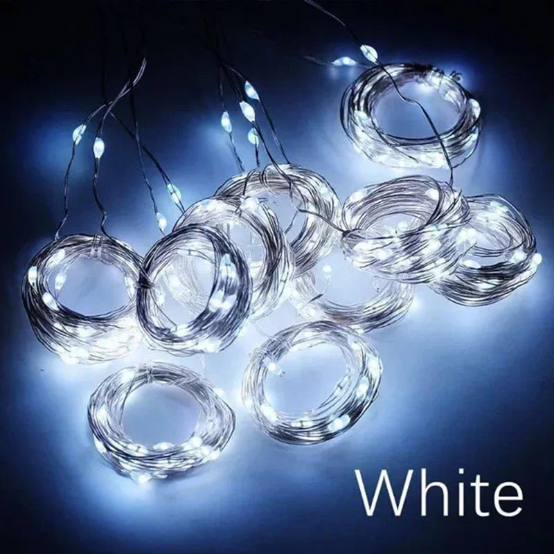 3M LED Curtain String Lights Fairy Decoration USB Holiday Garland Lamp 8 Mode